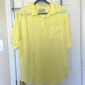 Cuban Short Sleeve Shirt Lemon Color